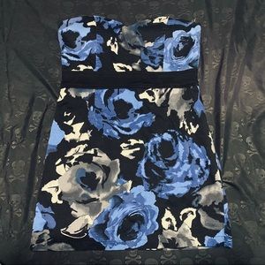Cocktail Dress - B&W, and BLUE ROSES